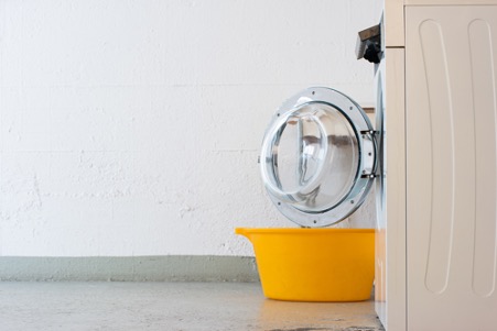 Bassine pour vidanger un lave-linge