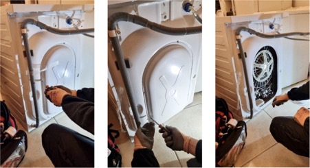 Démontage du panneau arrière du lave-linge en 3 étapes